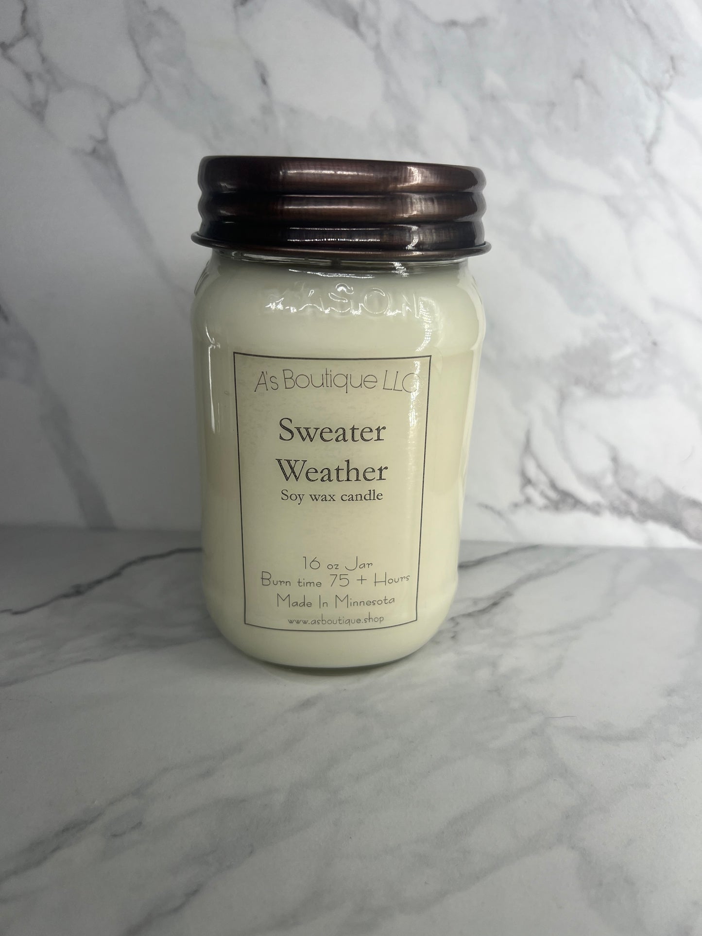 16 oz Soy Candle |Sweater Weather|
