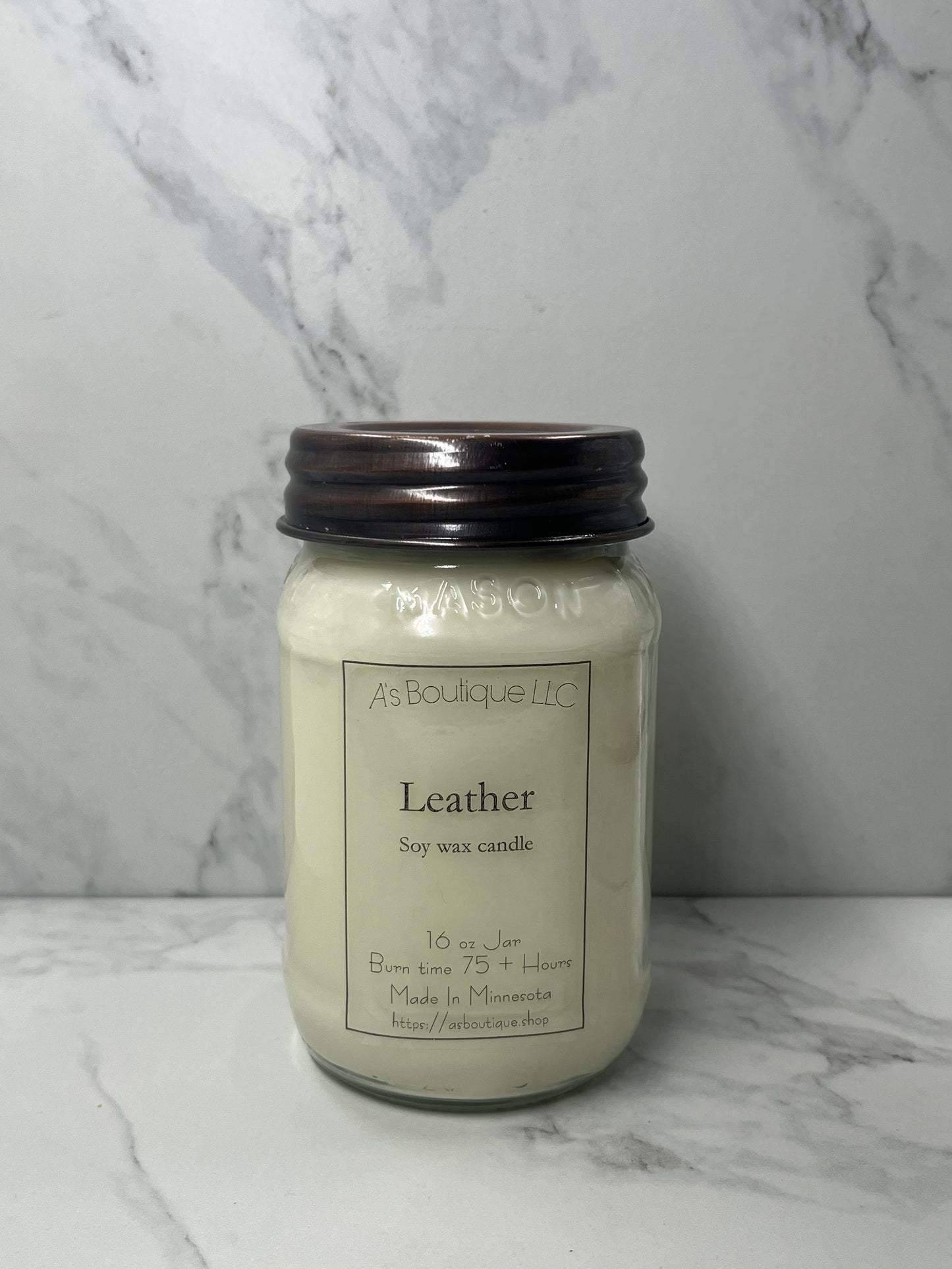 16 oz Soy Candle | Leather|