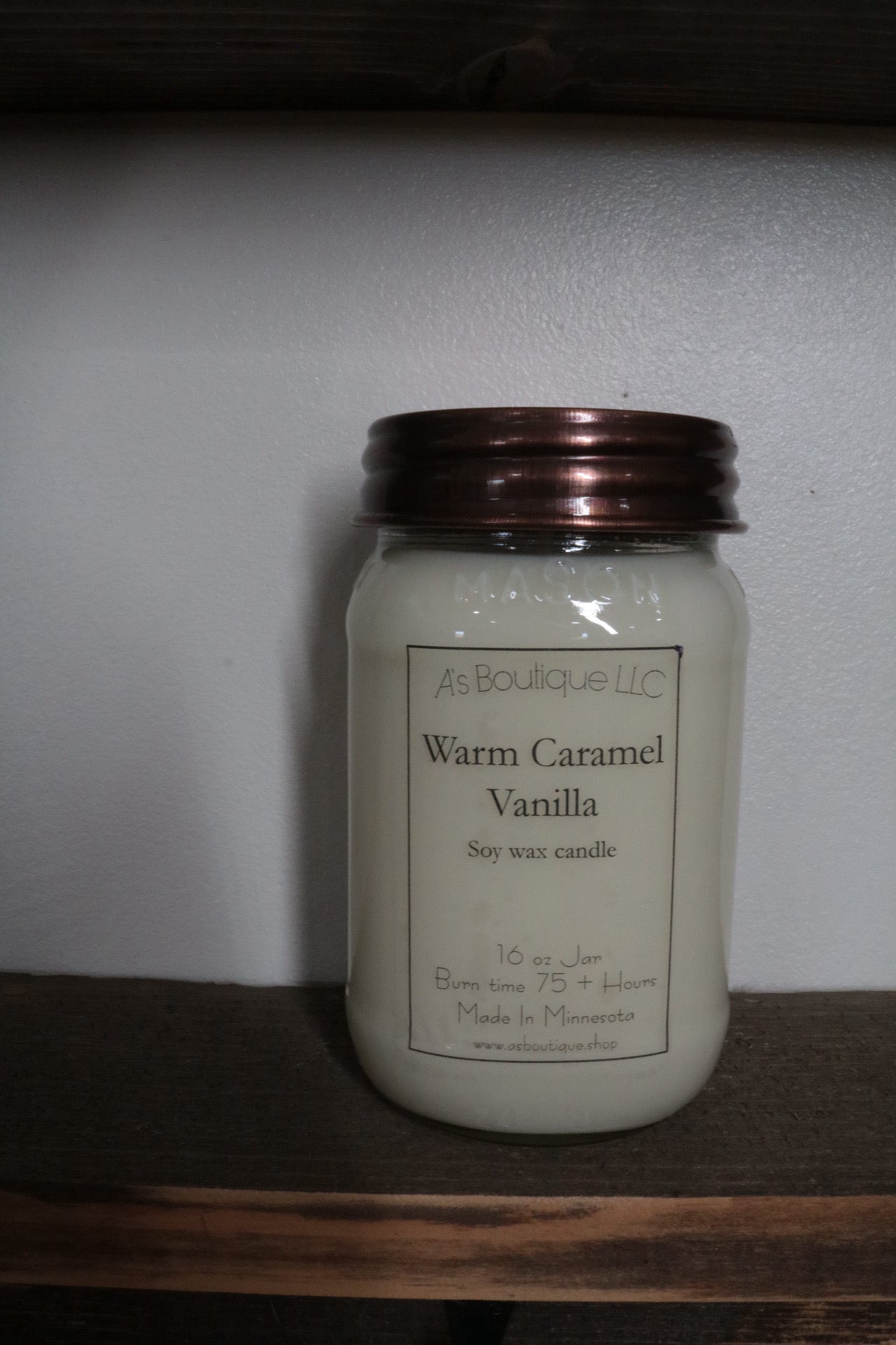 16 oz Soy Candle |Warm Caramel Vanilla |