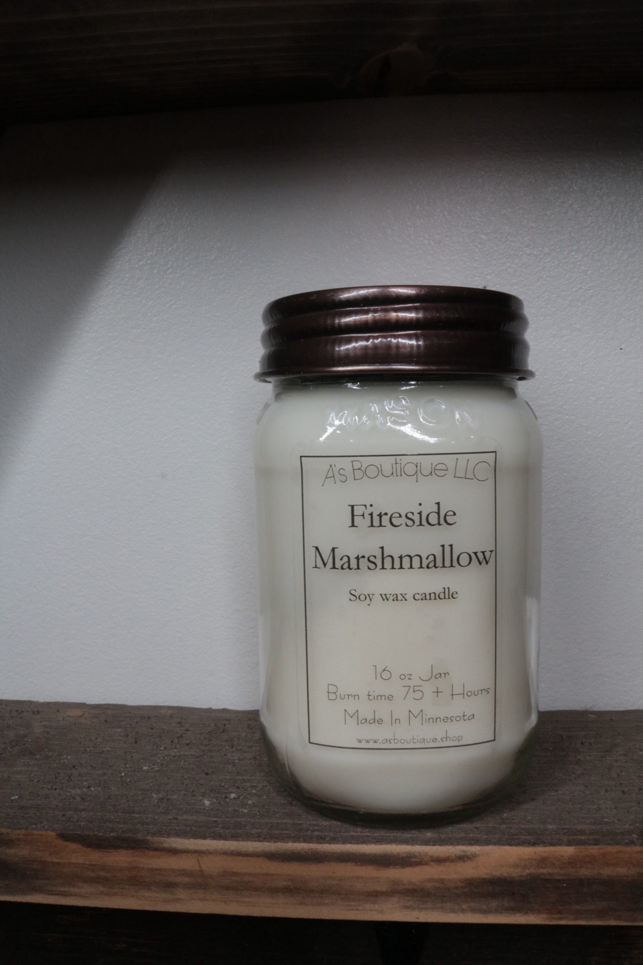 16 oz Soy Candle | Fireside Marshmallow |