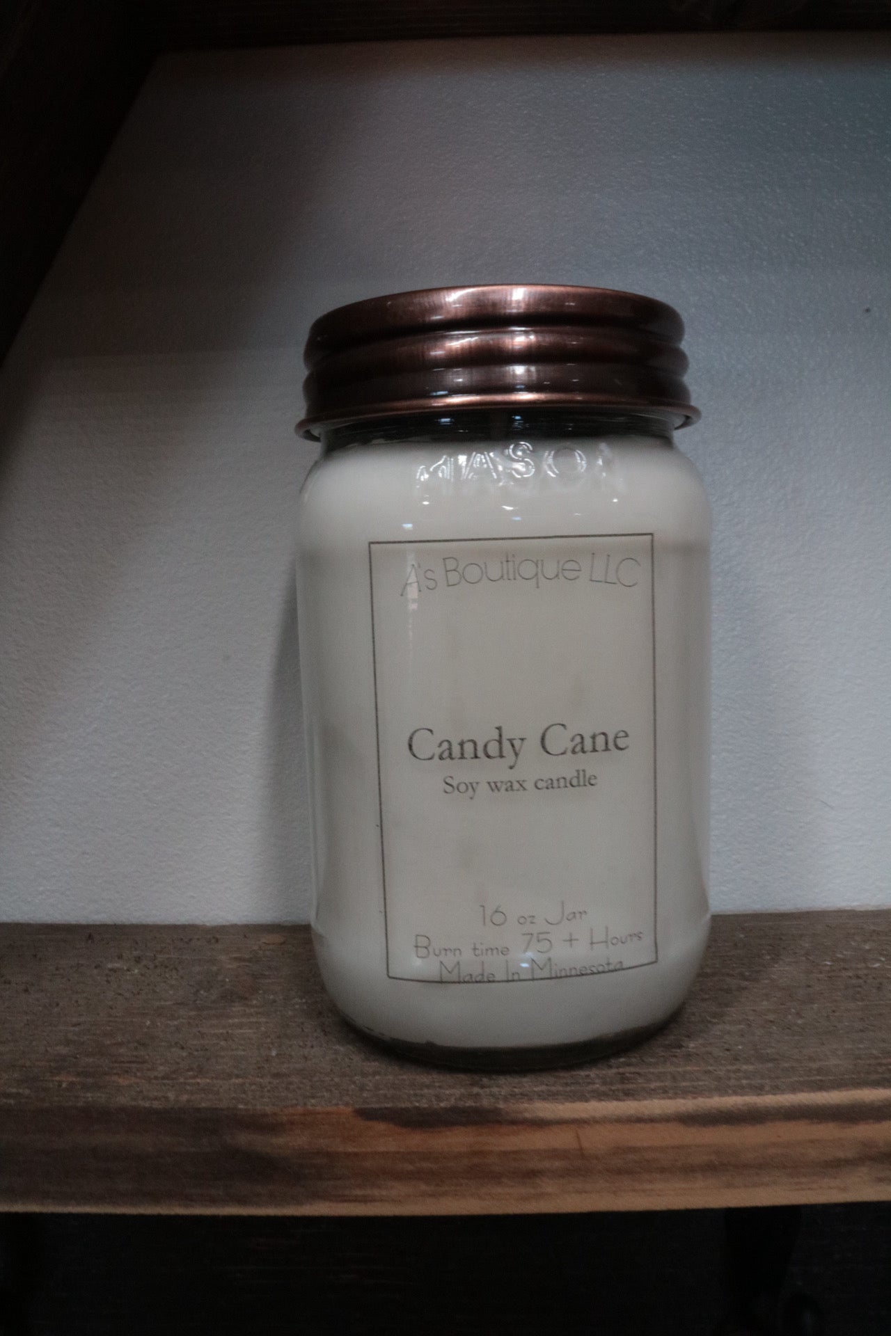 16 oz Soy Candle | Candy Cane |
