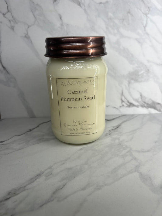 16 oz Soy Candle |Caramel Pumpkin Swirl |