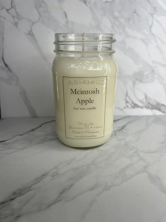 16 oz Soy Candle | Mcintosh Apple|