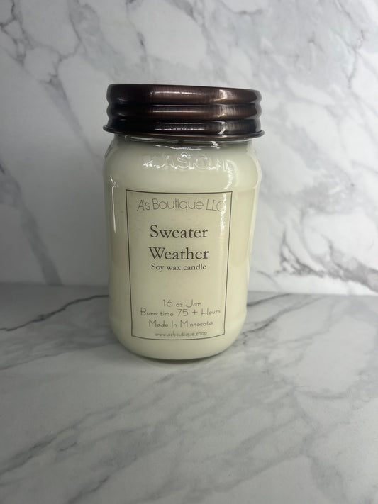 16 oz Soy Candle |Sweater Weather|