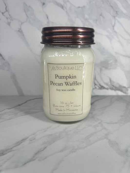 16 oz Soy Candle | Pumpkin Pecan Waffles|