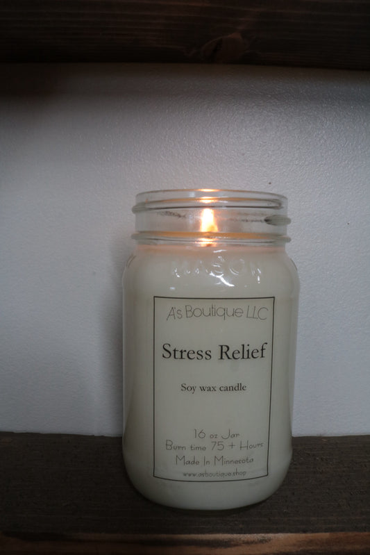 16 oz Soy Candle | Stress Relief |