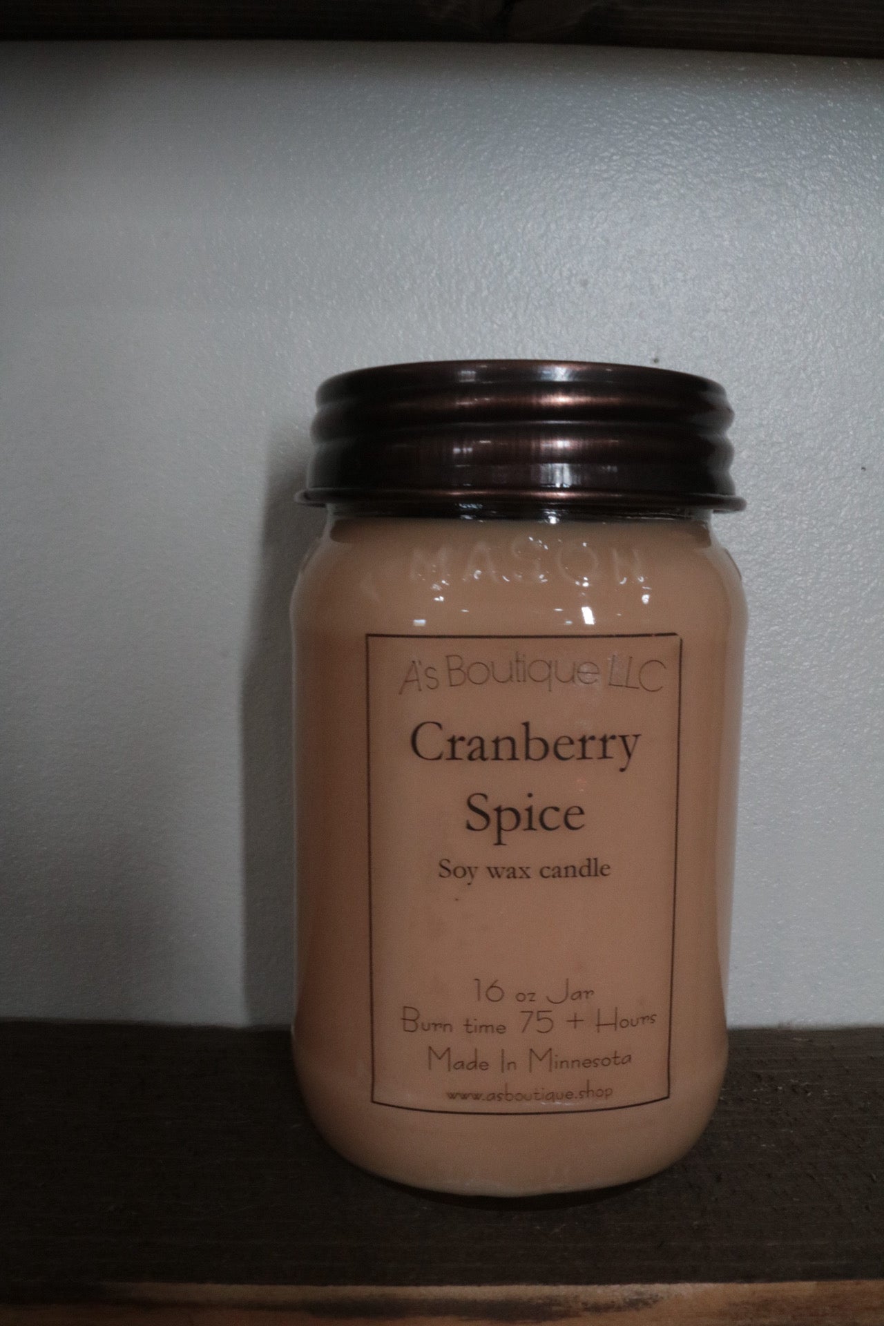 16 oz Soy Candle | Cranberry Spice |