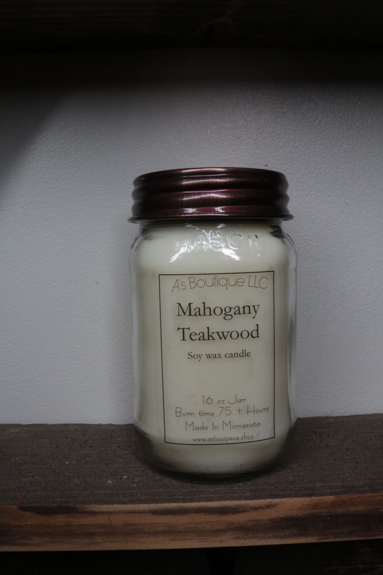 16 oz Soy Candle | Mahogany Teakwood |