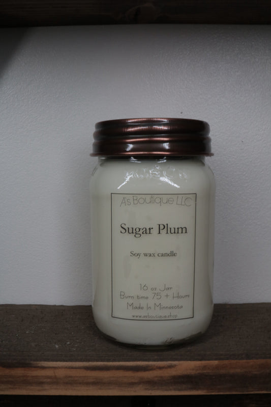 16 oz Soy Candle | Sugar Plum |