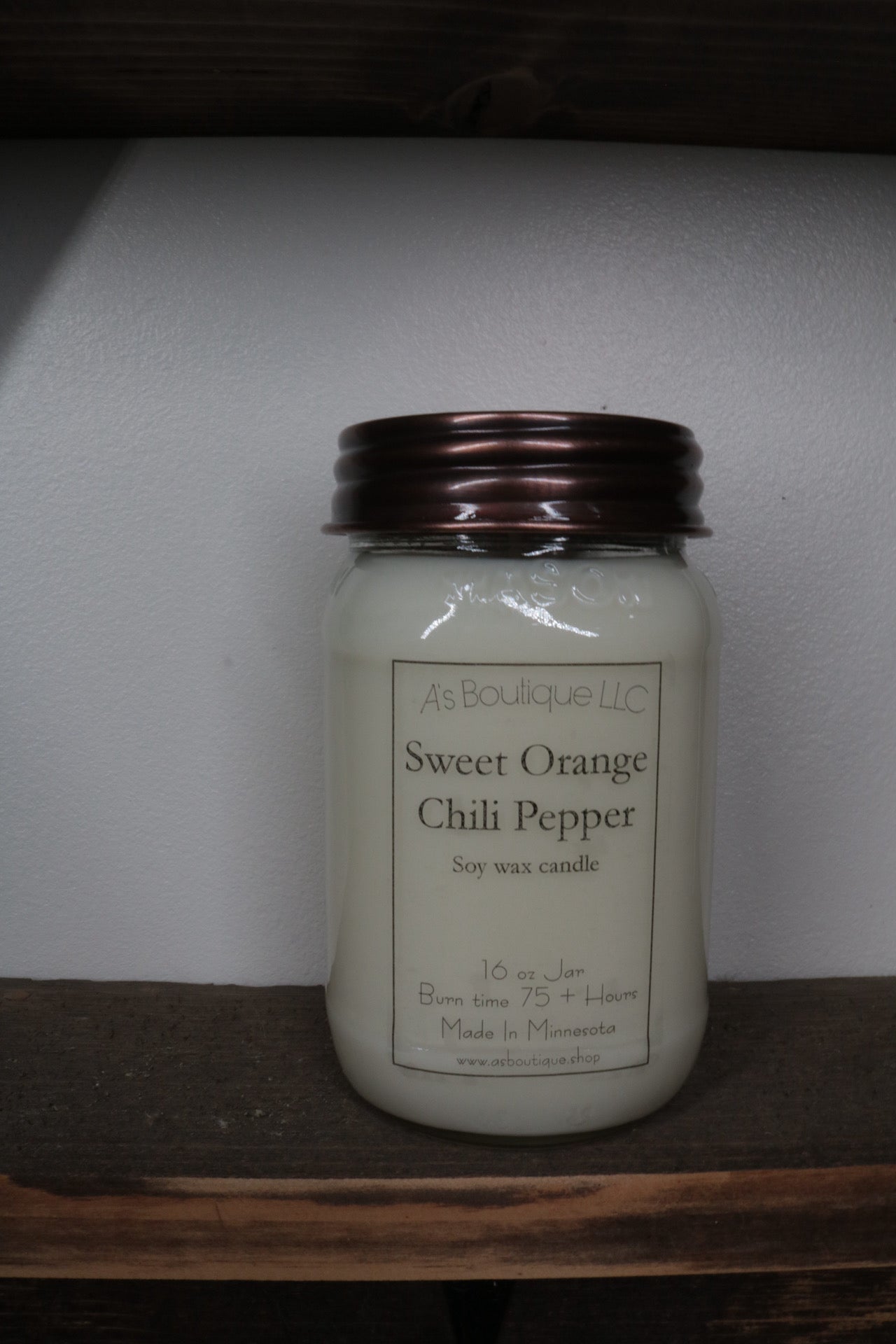 16 oz Soy Candle |Sweet Orange Chili Pepper  |