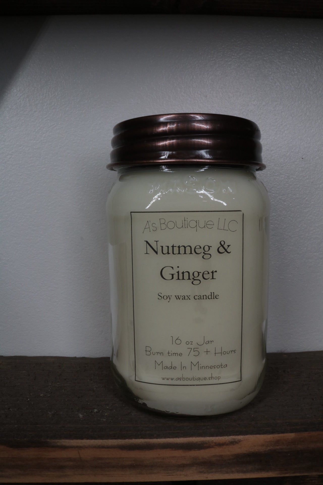 16 oz Soy Candle | Nutmeg & Ginger |
