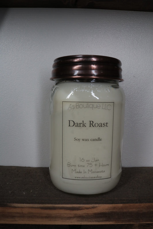 16 oz Soy Candle |Dark Roast  |