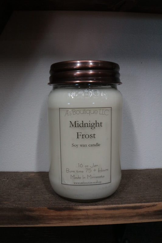 16 oz Soy Candle |Midnight Frost  |