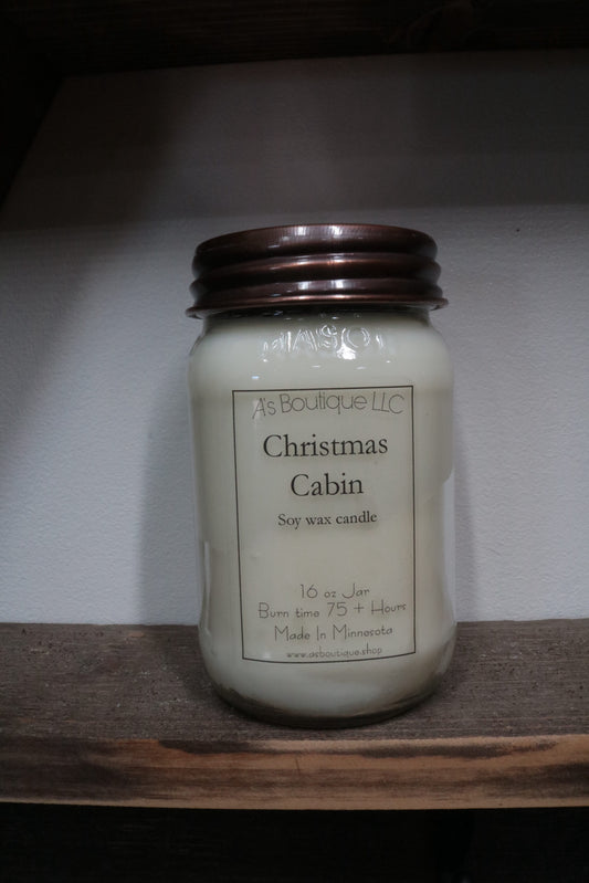16 oz Soy Candle | Christmas Cabin |