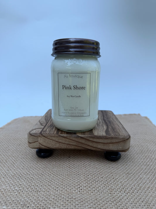 16 oz Soy Candle | Pink Shore |